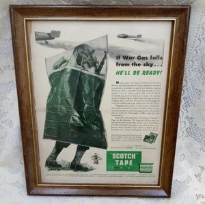 1944 Scotch Tape Print Ad Original WWII War Bonds Magazine Advertisement